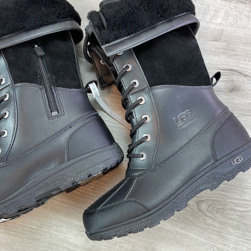 🍁UGG🍁 BUTTE II TOGGLE TALL BLACK CWR KIDS WINTER WATER PROOF TALL BOOTS - Picture 10 of 16